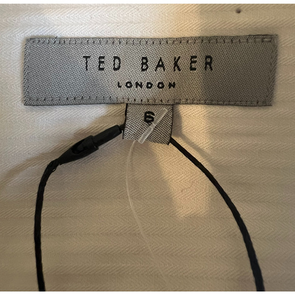 Ted Baker Mens Long Sleeve Shirt Size 2XL White Blue Floral Button Up Collar NWT - Picture 2 of 16